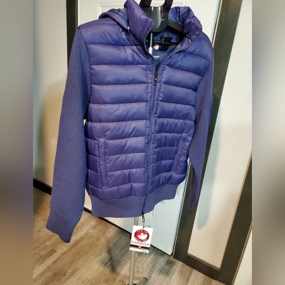 NEW Canada Weathergear Womens Puffer Quilted Sweater  Jacket Blue SIZE LARGE - Picture 2 of 13